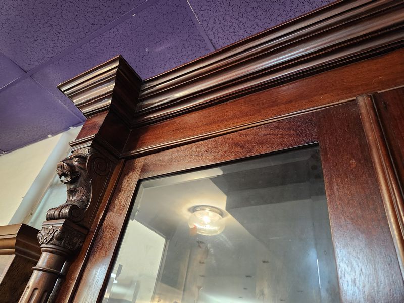 Carved Wood display China Cabinet