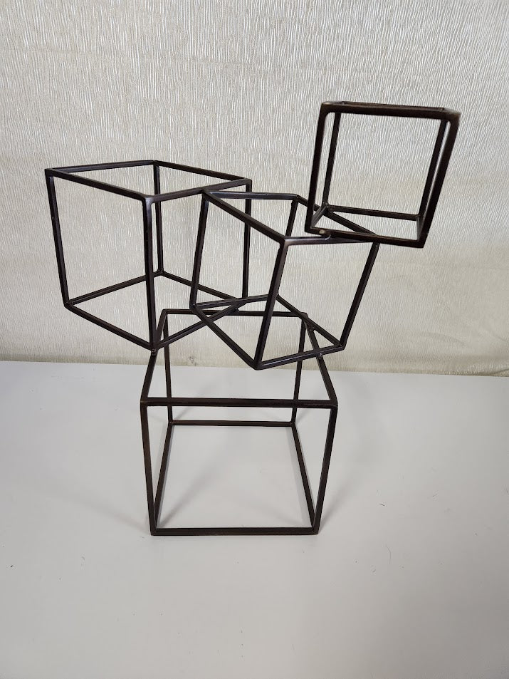 Metal Cube Sculpture