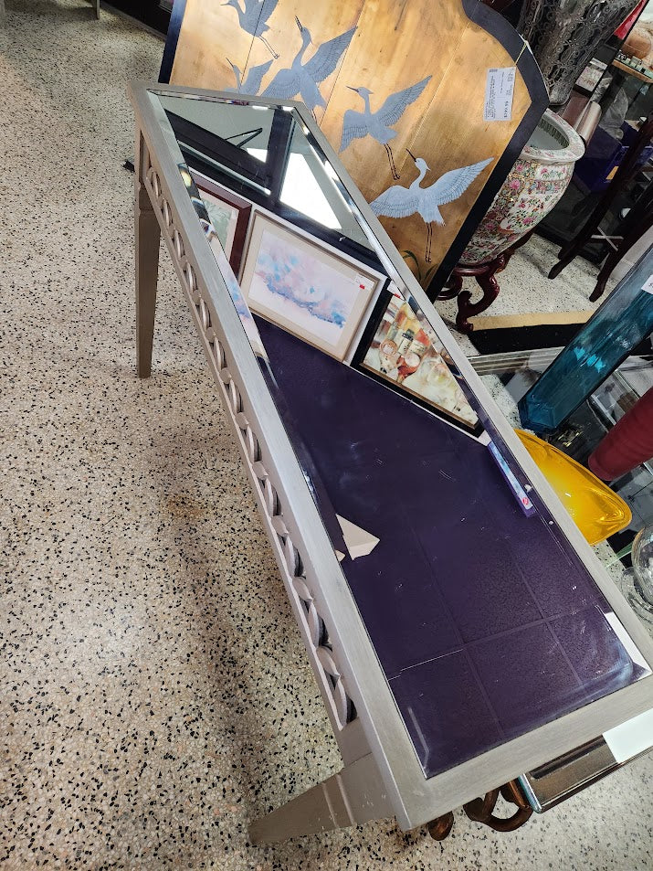 Silver Mirror Top Sofa Table