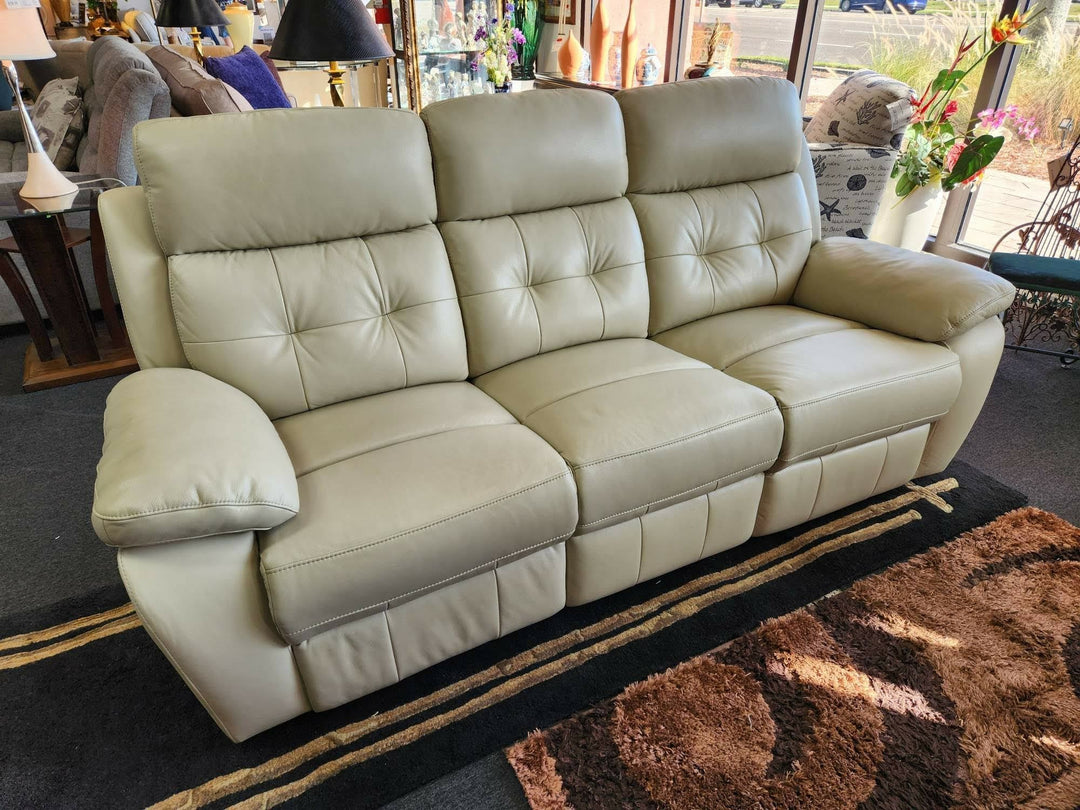 Double Recliner Leather Sofa