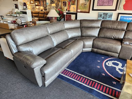 Sectional - 6 Piece Madrid Granite Power Recliner