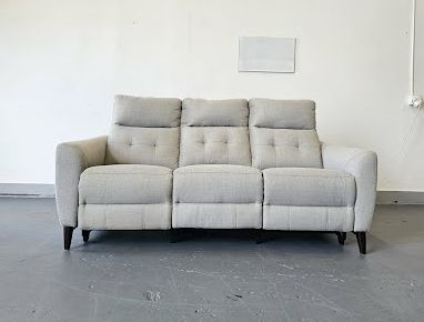 Grey Double Recliner Sofa
