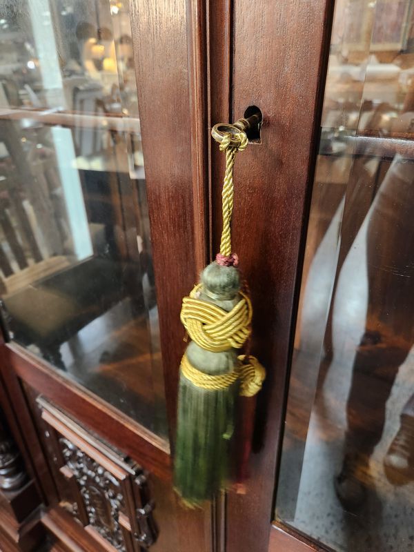 Carved Wood display China Cabinet