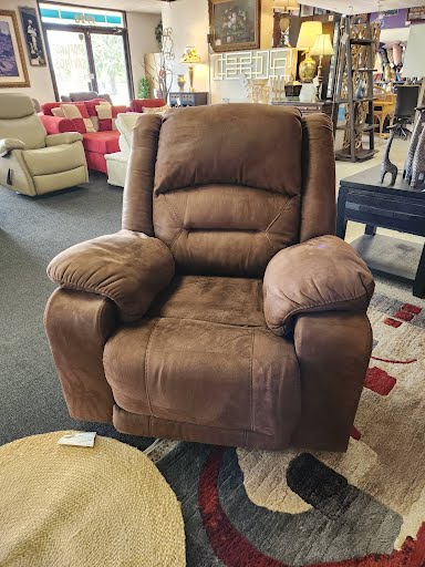 Recliner Fabric Brown Electric 40"w