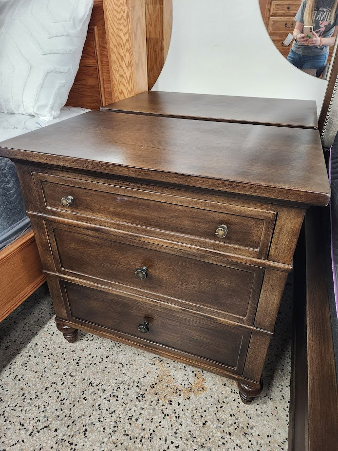 Beige/DK Brown King Bed Set