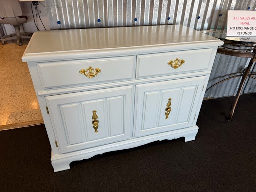 Re-Finished Light Blue Side Board