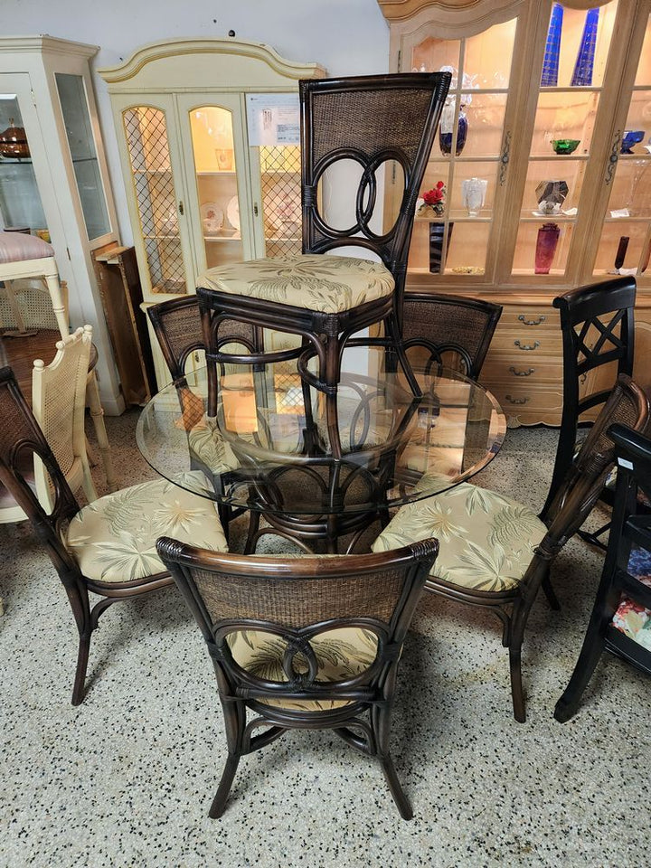 Round Glass Dining Set