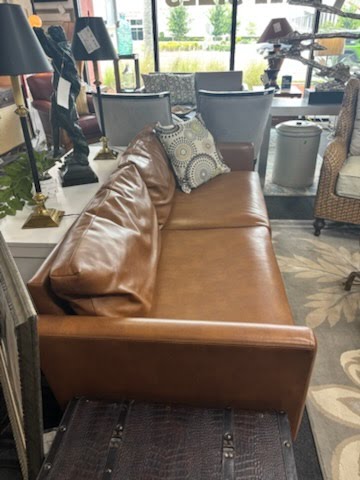 Camel Vinyl/Leather Sofa