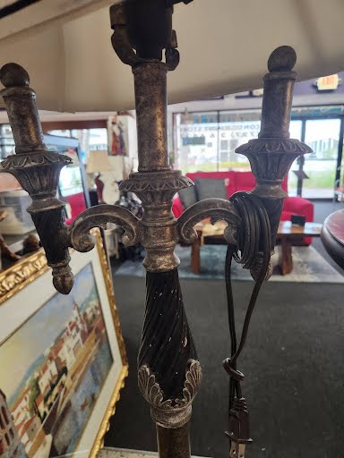 Floor Lamp Black Ornate