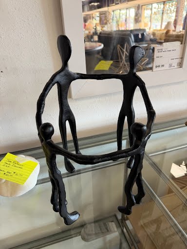 Black Holding Hands Sculpture Home Item