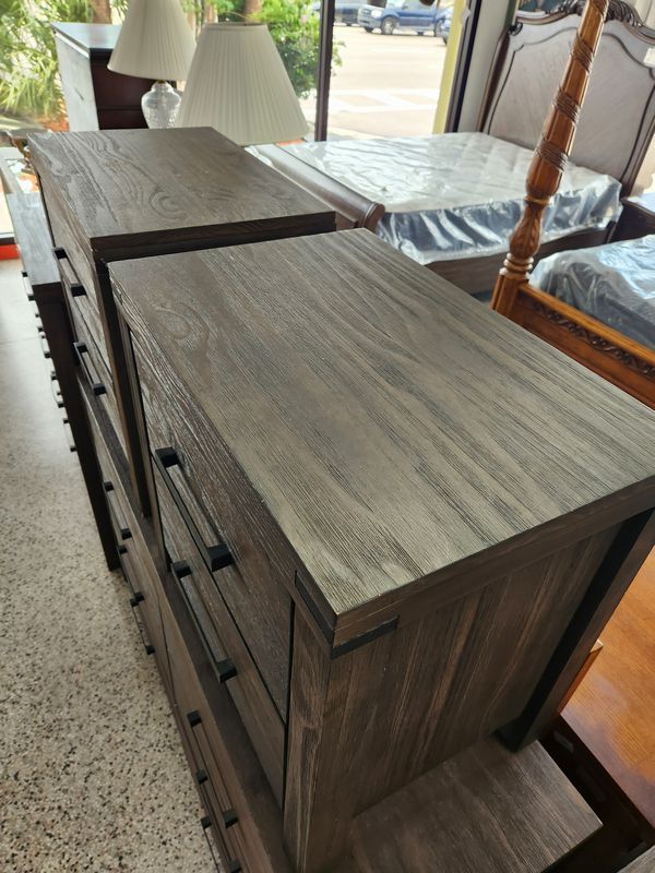 Dresser With Mirror + 2 Nightstands