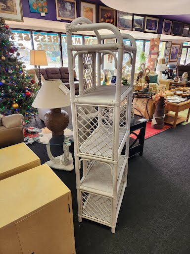 White Bamboo 68" Height Display Unit