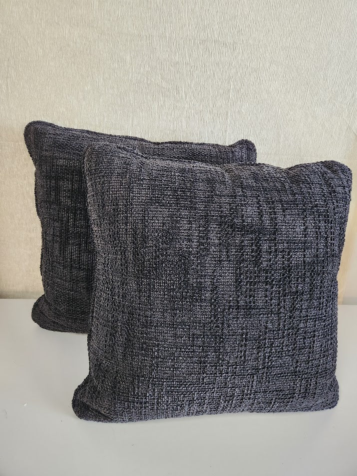 Charcoal grey throw pillows