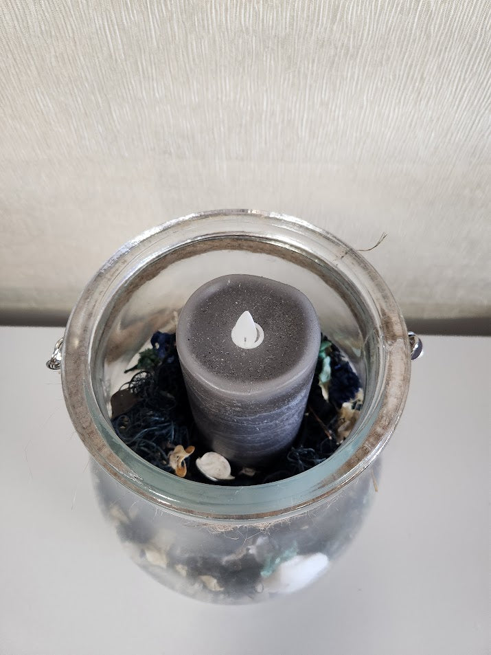 10"H Glass Lantern