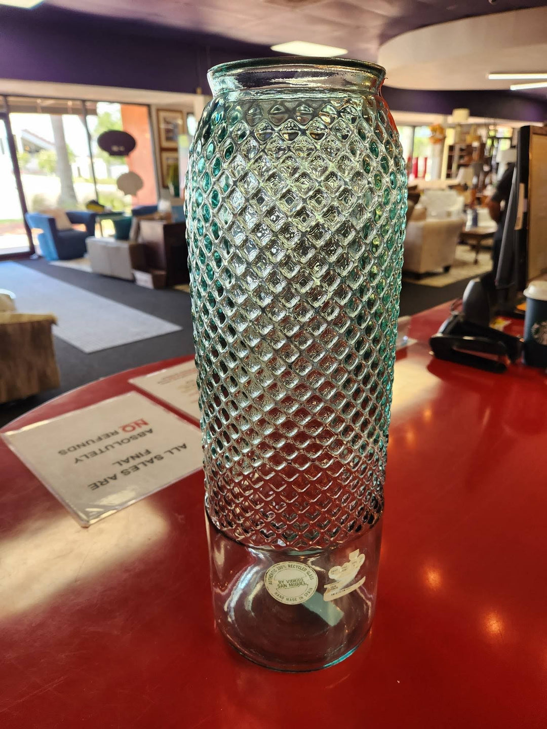 100% recycled glass Vase