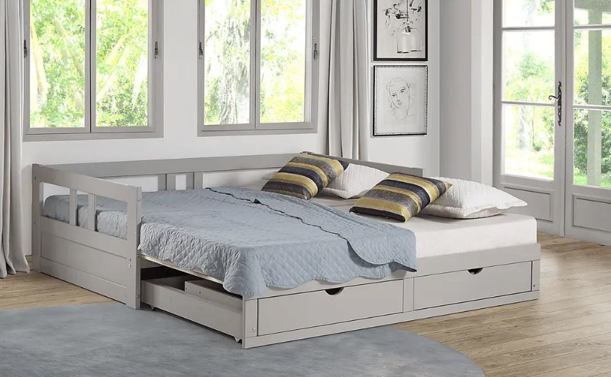 Grey Twin Extending DayBed