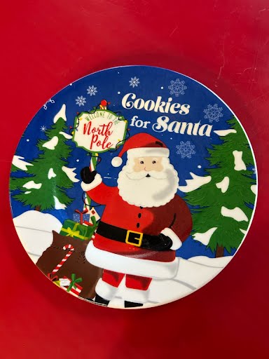 Santa Cookie Dish