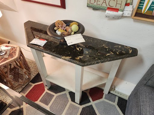 Half Moon Marble Sofa Table