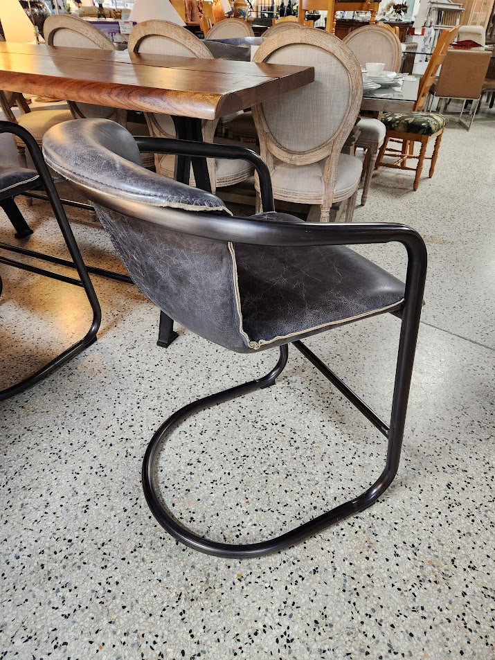 Leather&Iron Counter Stool