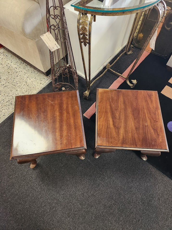 Short Square Wood End Tables