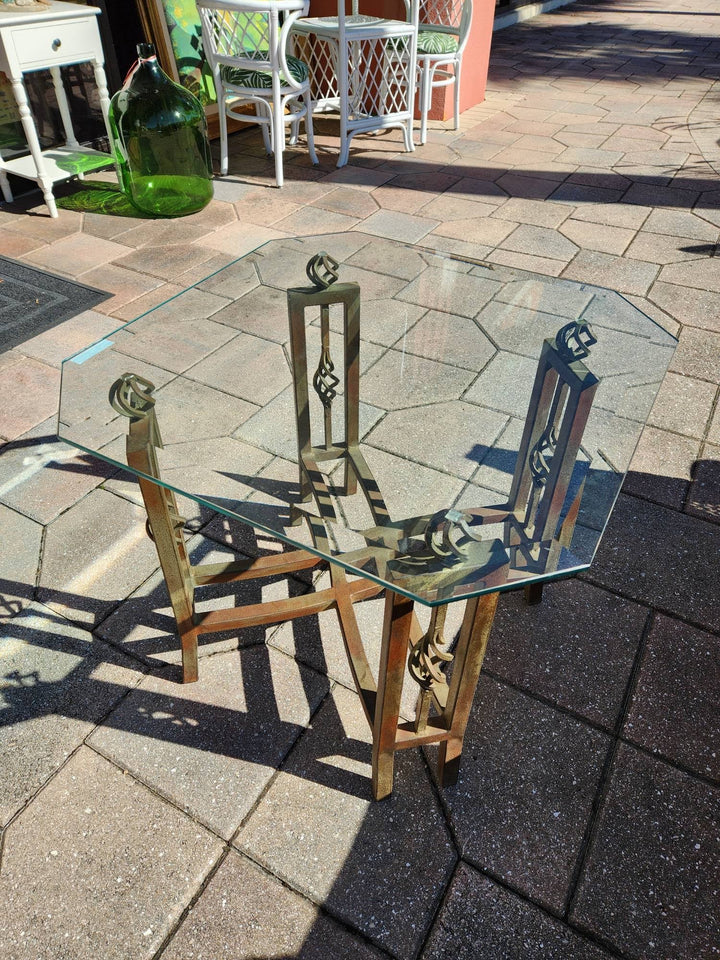 Glass Top End Table