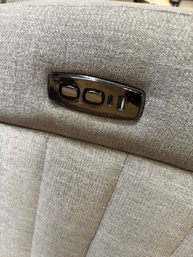Sofa - Brent Collection Dark Gray Kuka Power Sofa