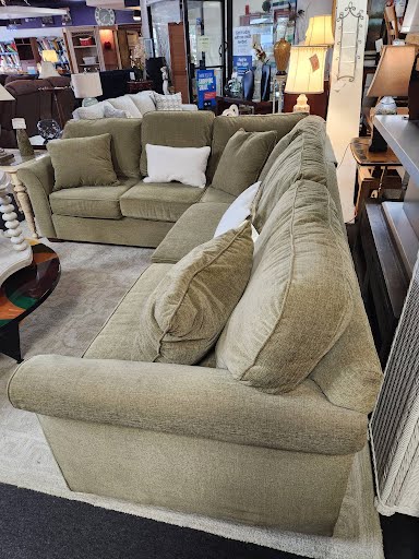 Haverty's Sage Green Sectional Sofa