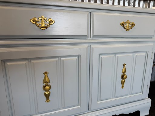 Re-Finished Light Blue Side Board