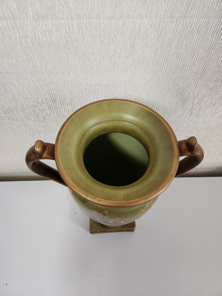 14"  Hnad Painted Ceramic Vase