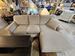 Havertys Beige 3 seat fabric sectional