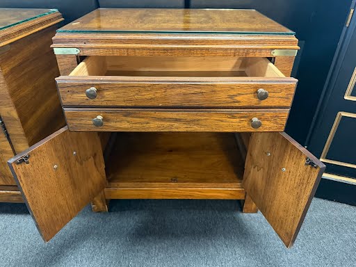 Lane Wood/Glass Top  Nightstand