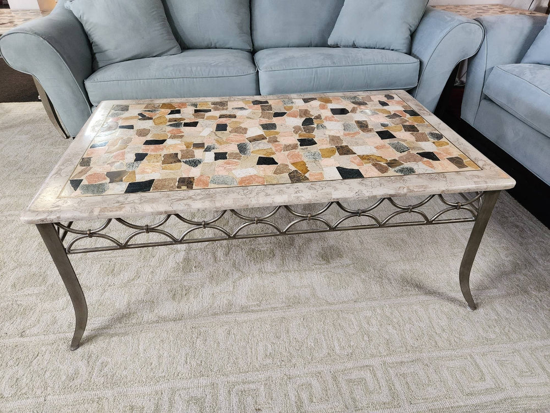 Mosaic Tile Top Coffee Table