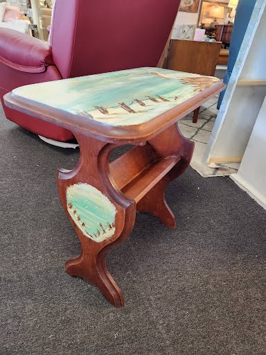 Beach Painted End Table