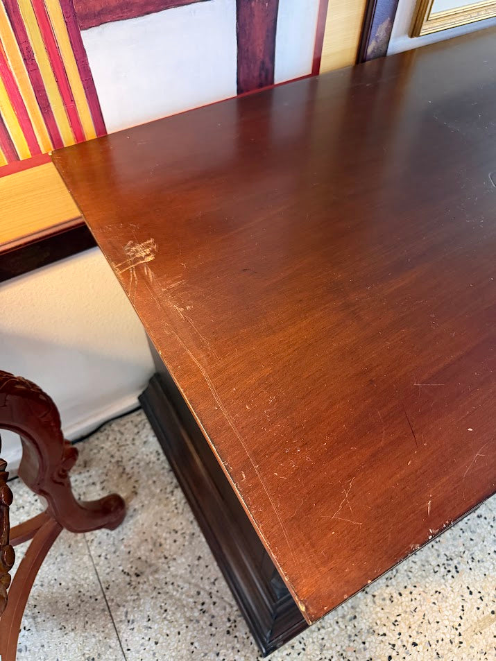 Dark Solid  Wood Entertainment Center