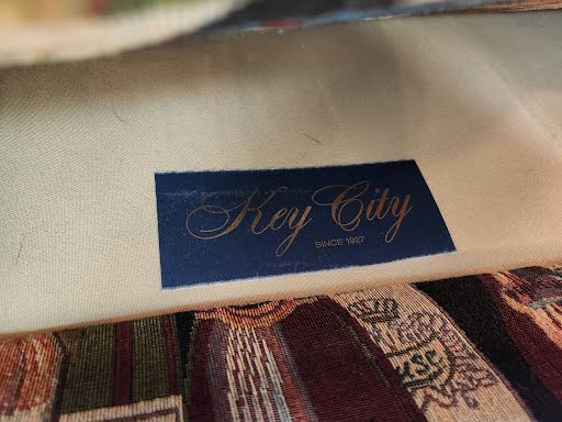 54W" "Key City" Wine Love Seat