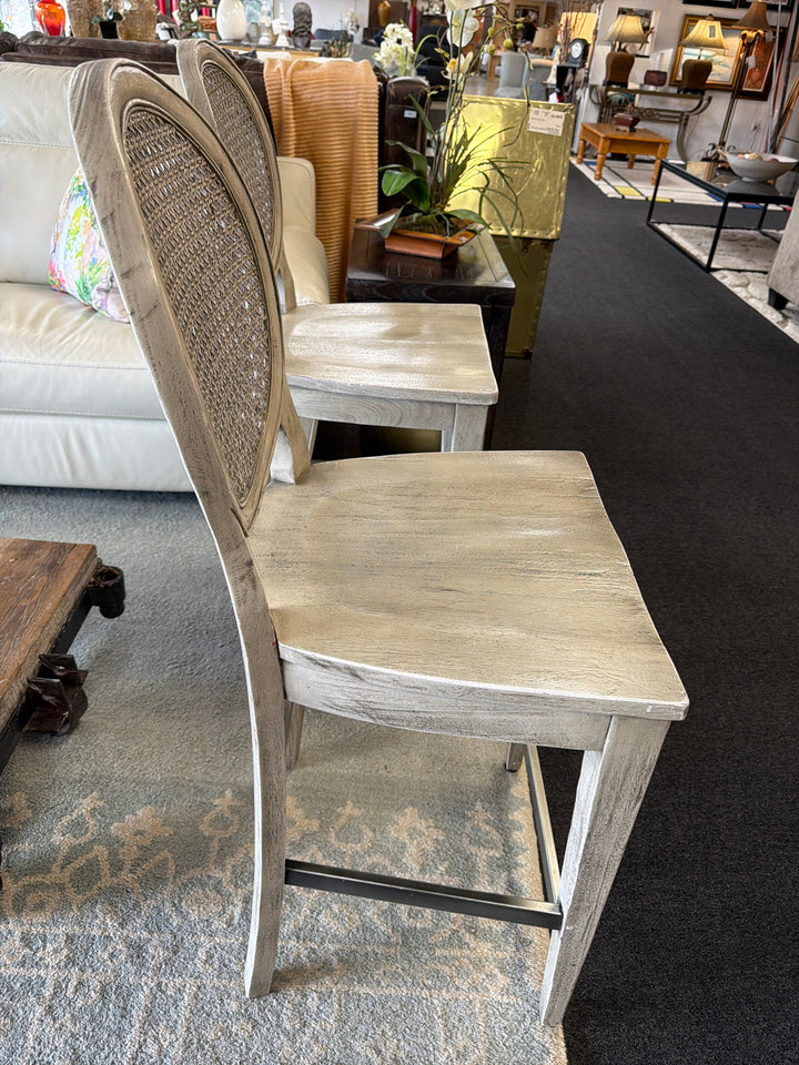 Uttermost Clarion Aged White Counter stools