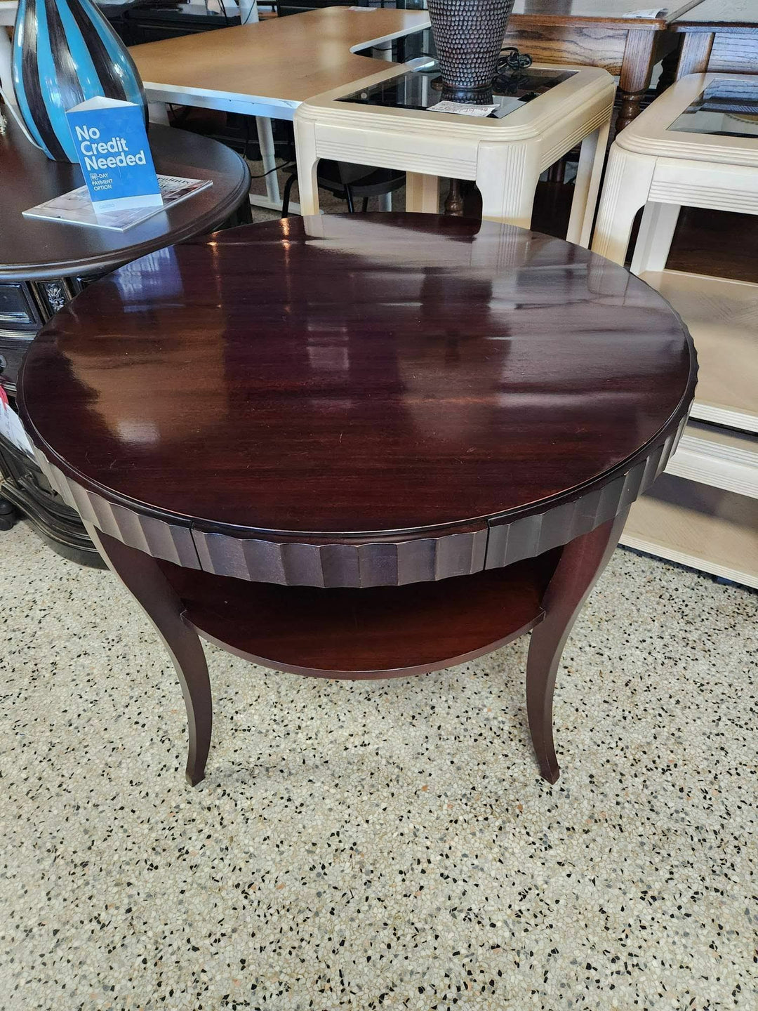 30" H Round Entry Sofa Table