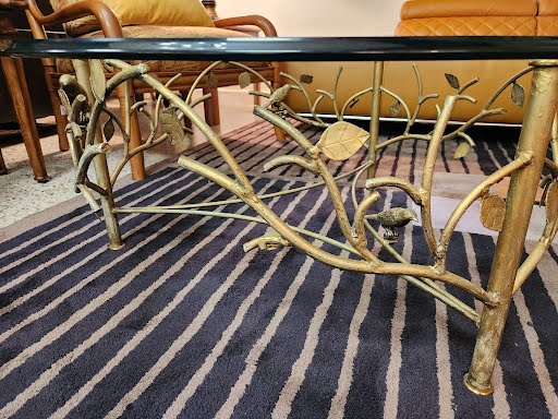 40" Round Glass Top Coffee Table