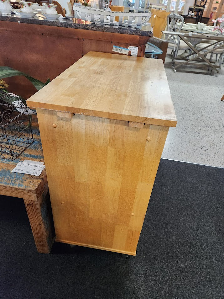 Light Wood Bar Cart