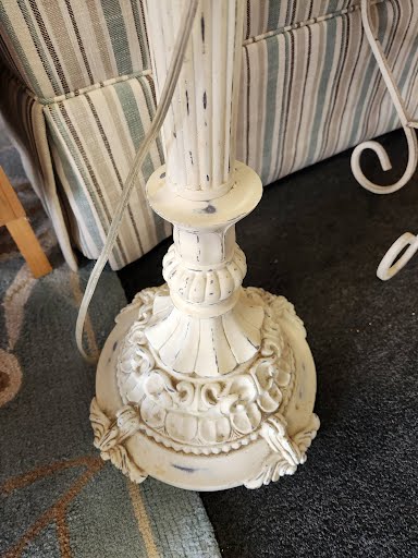 Floor Lamp Swing Arm Shabby Antique