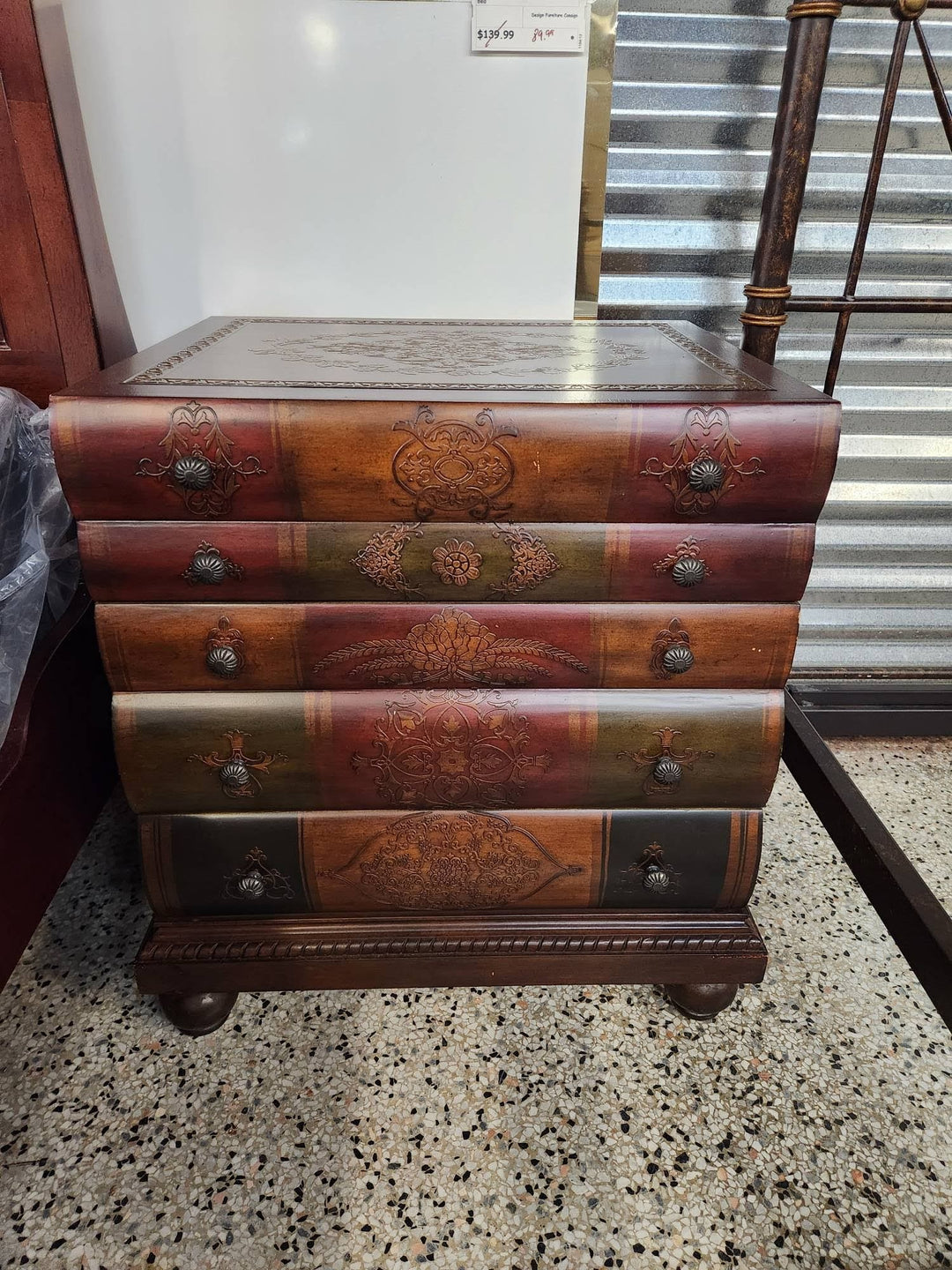 Stacked Books End Table