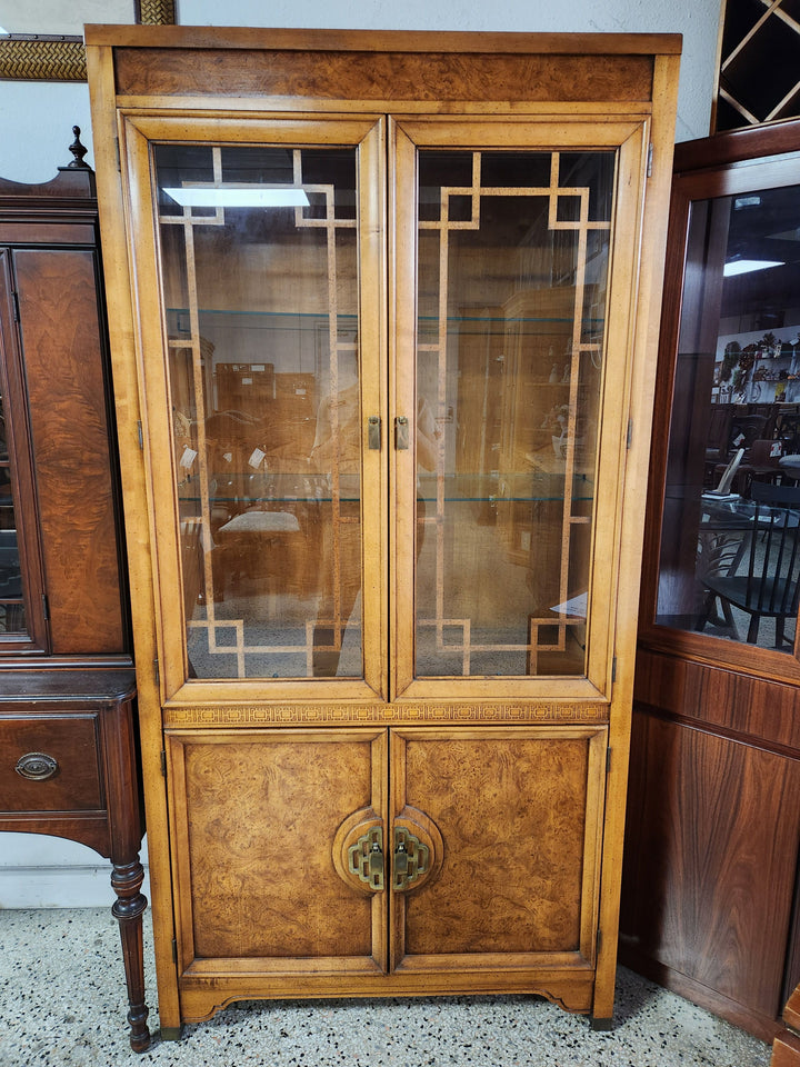 China Cabinet With Brass Accents