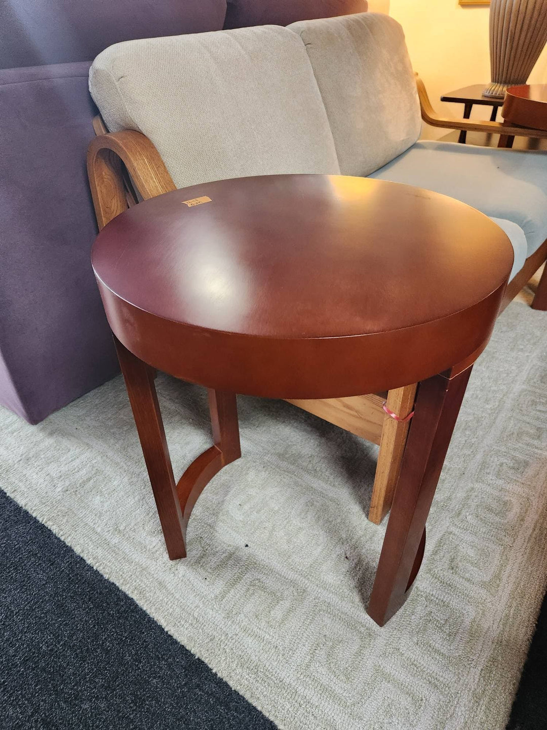 Set of 2 - Cherry Oval End Table