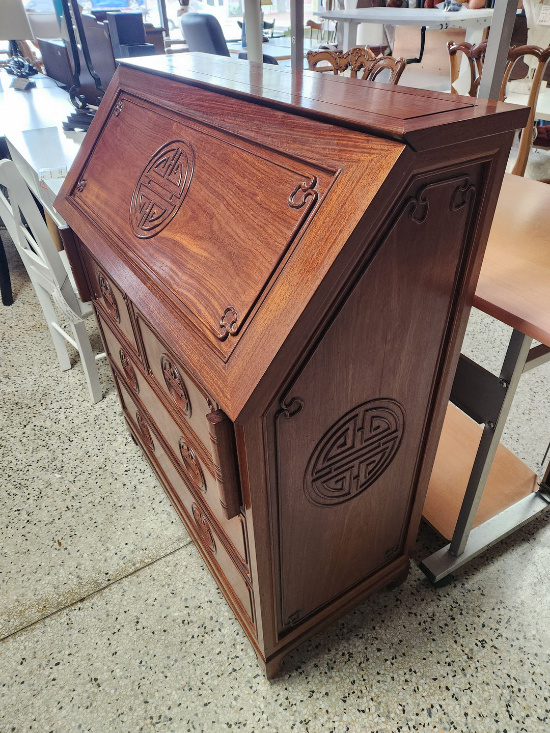 rosewood oriental Desk