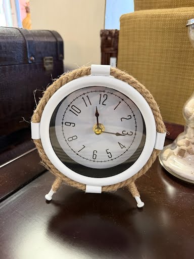 Small White Table Clock