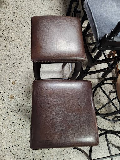 Faux Leather Barstools (Set of two)