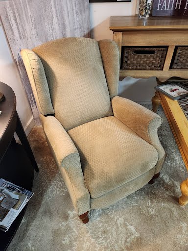 Taupe Push Back Recliner