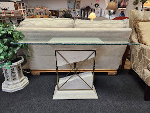 Wrought iron Sofa Table With Glass top