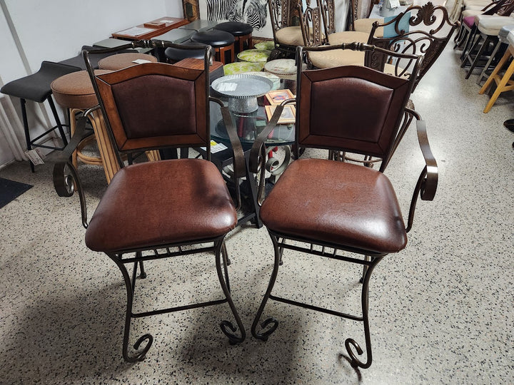 Leather/Iron Bar Stool