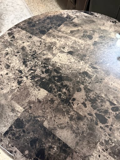 Faux Stone Top End Table